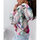 Showy Floral Print Long Sleeve Hoodie