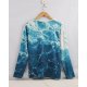 Foaming Sea V Neck Blouse