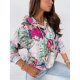 Showy Floral Print Long Sleeve Hoodie