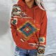 Youthful Long Sleeve Orange Print Hoodie