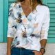 Watercolour Floral White Blouse