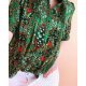 In Wonderland Green Printed Blouse