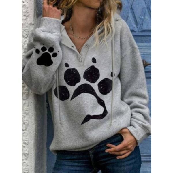 Cute Print Long Sleeve Hoodie