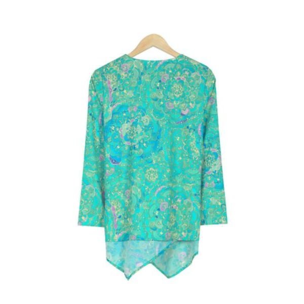 Angel of Mine Printed Asymmetrical Blouse