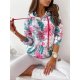 Preppy Patch Front Pocket Long Sleeve Hoodie