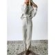 Round Neck Long Sleeve Loose Lounge Set